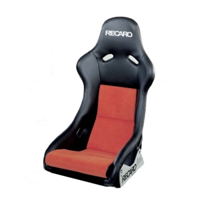 RECARO Pole Position černá koženka / červená Dinamica